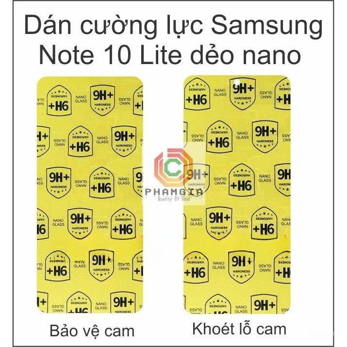 Dán cường lực dẻo nano siêu bền Samsung note 10 lite