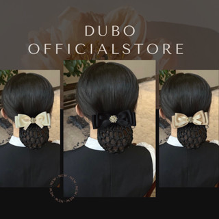 DUBO Kẹp búi tóc nơ 10cm búi lưới nhiều màu thiết kế sang trọng thời trang văn phòng cao cấp BT21