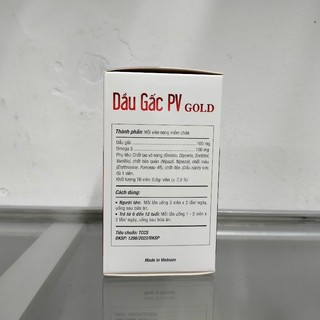 Viên dầu gấc PV Hộp 100 viên nang