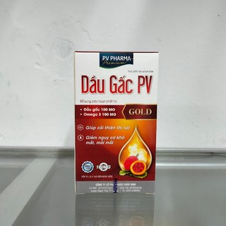 Viên dầu gấc PV Hộp 100 viên nang