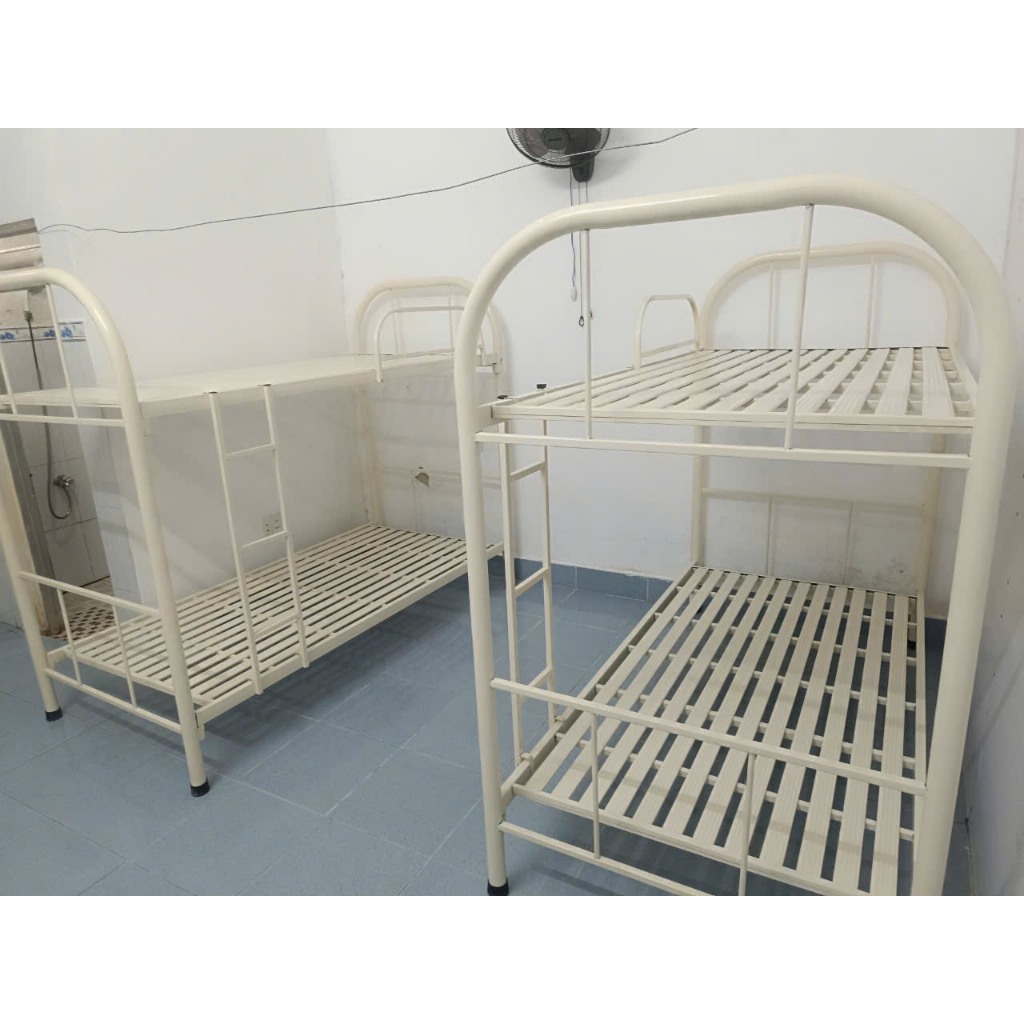 [Gía xưởng-Freeship HCM] Giường 2 tầng sắt tròn đủ kích thước 80cm=>1m6x2m New 100% Bh 1 năm, bao lắ