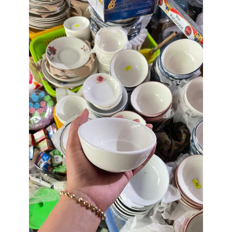 10 chén men sứ trắng cao cấp