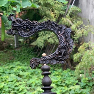  Móc Rồng Gỗ Mun Đục CNC sắc nét tặng kèm ti móc chắc chắn Phụ kiện lồng chim Chào Mào Chích Choè Hoạ Mi cao cấp Kabosa 