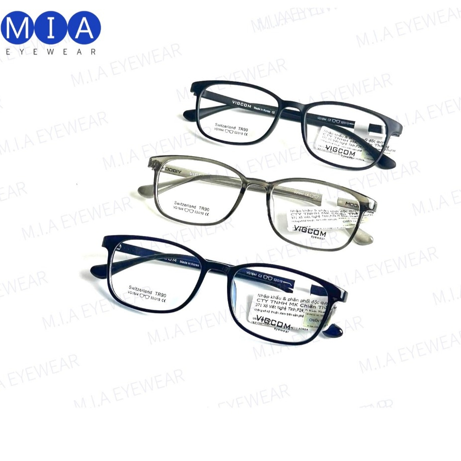 Gọng kính nhựa ultem Vigcom 1844 nhập khẩu hàn quốc dẻo nhẹ nhiều màu sắc nam nữ MIA EYEWEAR [Hoả tốc]
