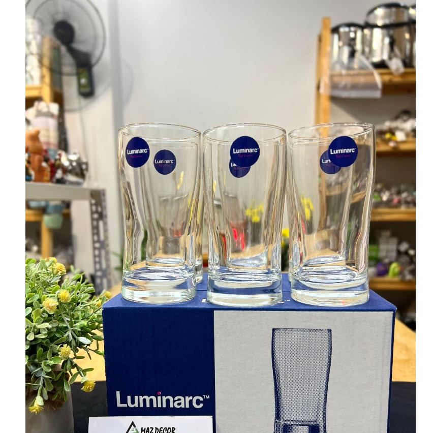 Giá Rẻ Bộ 6 Ly Cốc Eo Thuỷ Tinh Cao Pha Cafe Nâu Cốt Dừa Sữa Chua Đánh Đá Arcoroc (Hãng Luminarc) Dung Tích 240Ml D0545