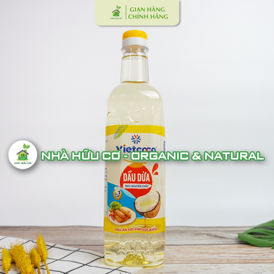 CHAI 1 LÍT - DẦU ĂN VIETCOCO - Dầu dừa Vietcoco Cooking Oil - DATE: 9/2025 - Shanti