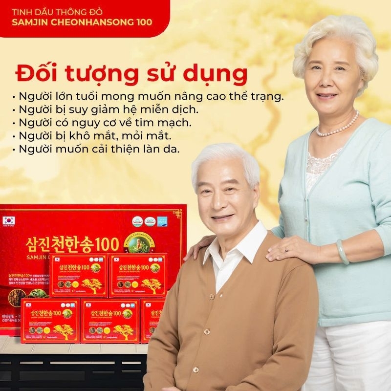 Tinh dầu thông đỏ Samjin 120 viên-  HÀN QUỐC mỡ gan, mỡ máu, tiểu đường, huyết áp