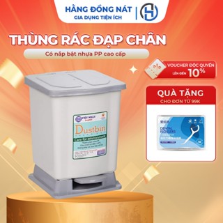 Thùng rác đạp chân gia đình có nắp bật nhựa PP cao cấp Việt Nhật đa dạng kích cỡ