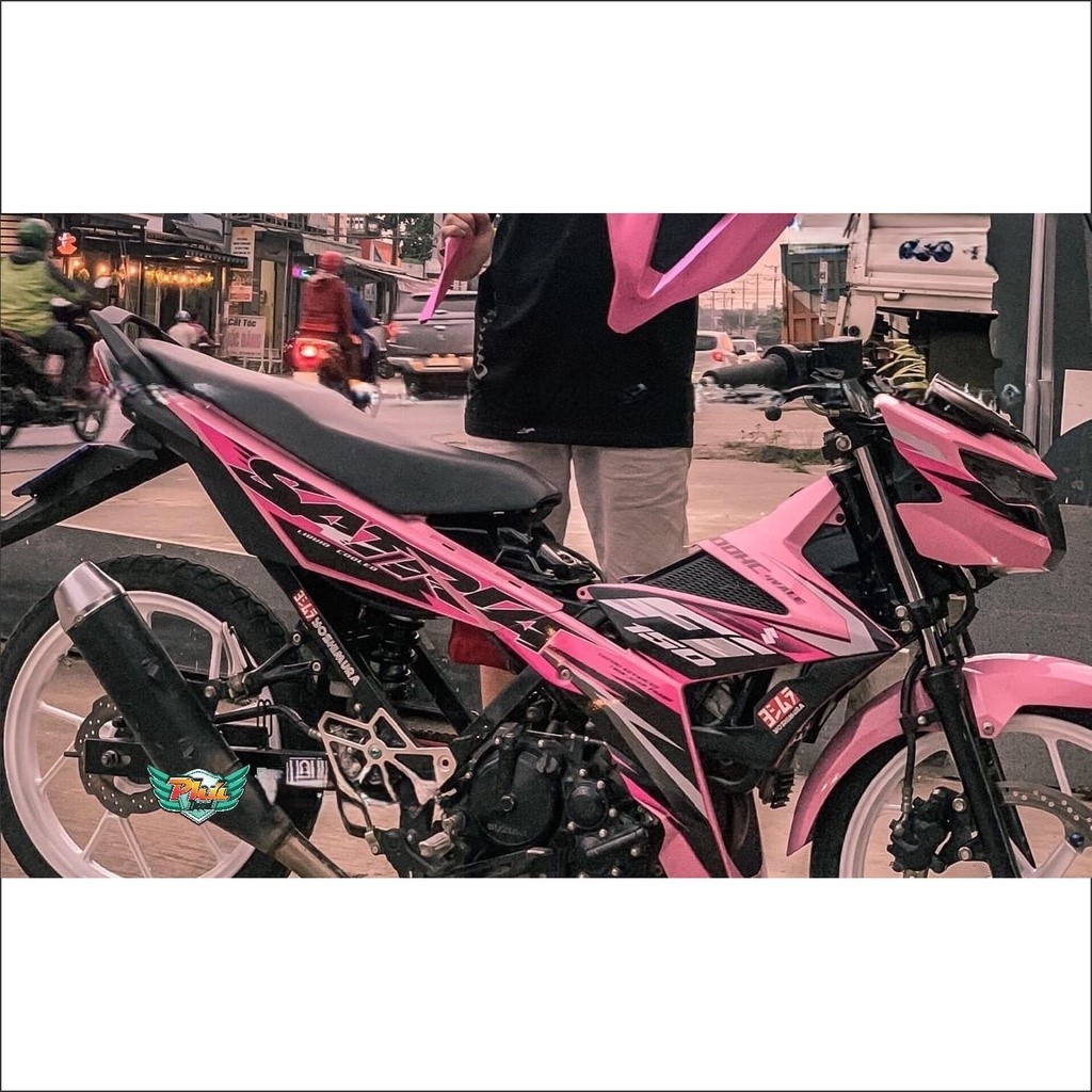 Tem rời xe Satria Hồng đen (A)