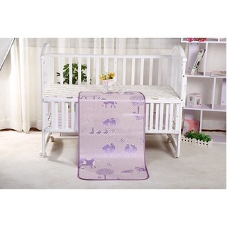 Chiếu lụa điều hòa cho bé 60x120cm - Chiếu điều hoà cho bé sơ sinh - 5 tuối ( Tặng kèm gối )