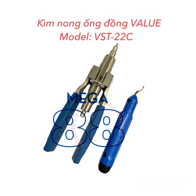 Kìm nong ống đồng Value VST-22C kèm dao nạo - Bộ tay nong ống đồng Value chính hãng