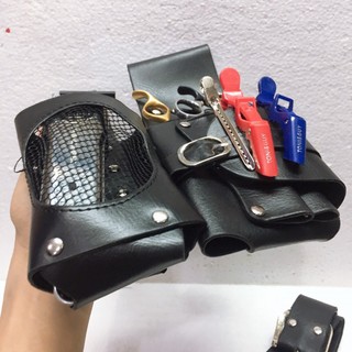 comboTúi đựng kéo lược tông đơ cắt tóc ,dao cạo(tặng lưỡi 10 lam DORCO)