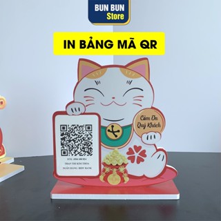 In mã qr ngân hàng, QR code để bàn - Bảng chất liệu nhựa Fomex bền đẹp (Bảng Mica Không in theo yêu cầu)
