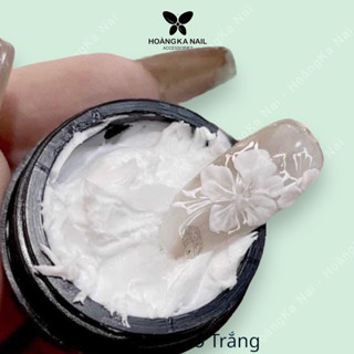 Gel khô nặn hoa tạo hình thú nổi charm nơ Huaxi màu Trắng , chất gel lỳ không bám bụi - Phụ kiện nail Hoàng Ka