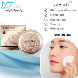 Phấn phủ kiềm dầu Sivanna nâng tone chống nước suốt 24h cam kết không trôi không bết dính siêu mịn