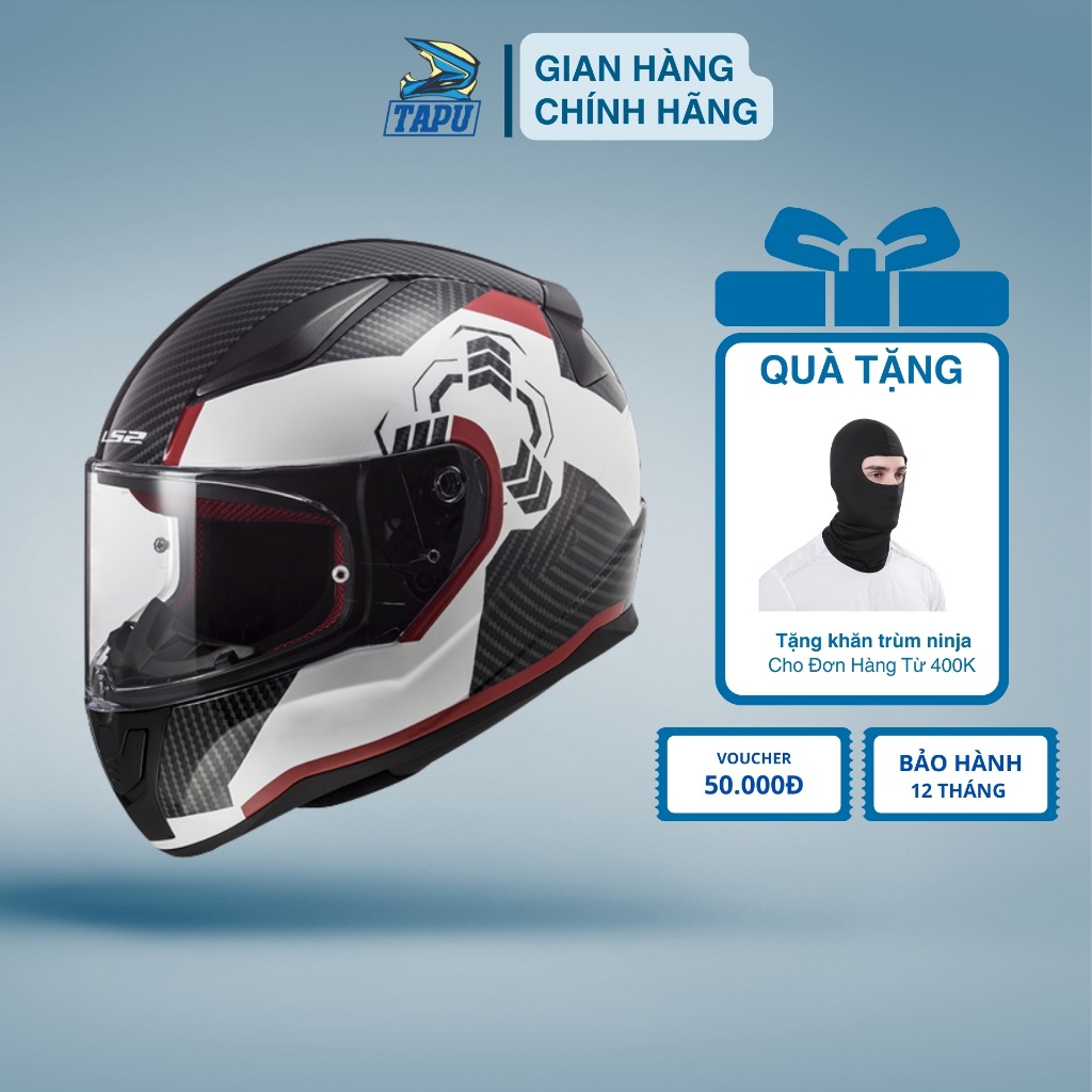 [CHÍNH HÃNG] MŨ BẢO HIỂM Fullface LS2 FF353 Rapid Ghost