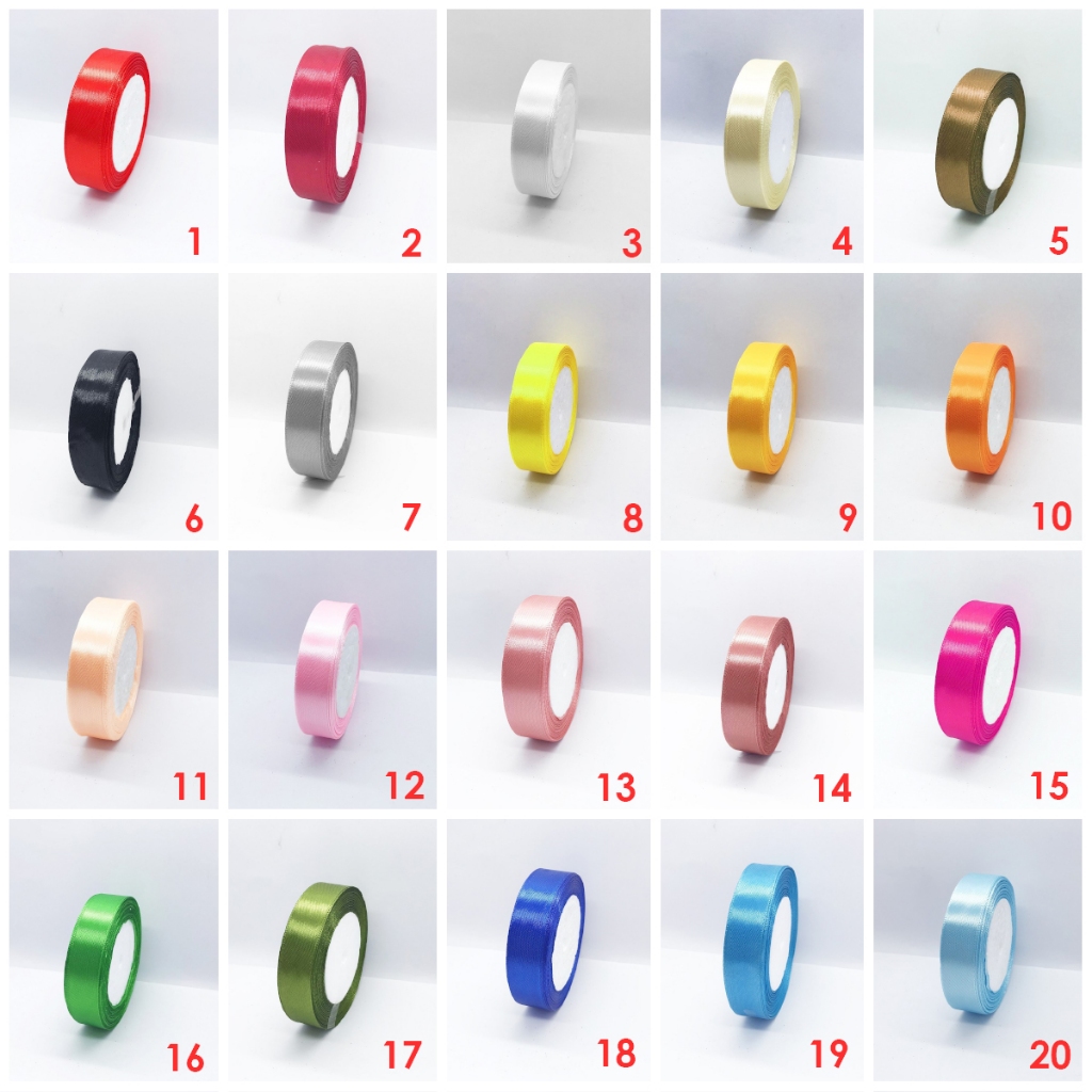 Ruy băng lụa satin loại đẹp size 2cm ( cuộn 22m )