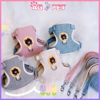  Dây nịt thú cưng Dây xích Vest Chó mèo Thỏ Guinea Pig Vòng cổ   Dây đeo cổ có thể điều chỉnhDây kéo vật nuôi 