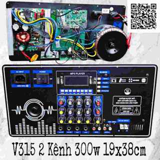 Mạch Loa Kéo 2 Kênh V315 Stereo 300w 19x38