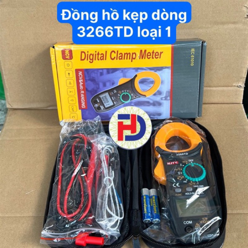 Kìm kẹp ampe vạn năng NJTY 3266TD đo tụ- dòng điện- nhiệt độ (đồng hồ kẹp dòng)