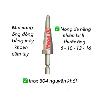 Mũi nong ống INOX 304 bằng khoan pin - nong ống đồng bằng máy khoan pin nhanh