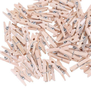 Set 10 kẹp gỗ mộc