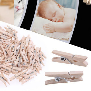 Set 10 kẹp gỗ mộc