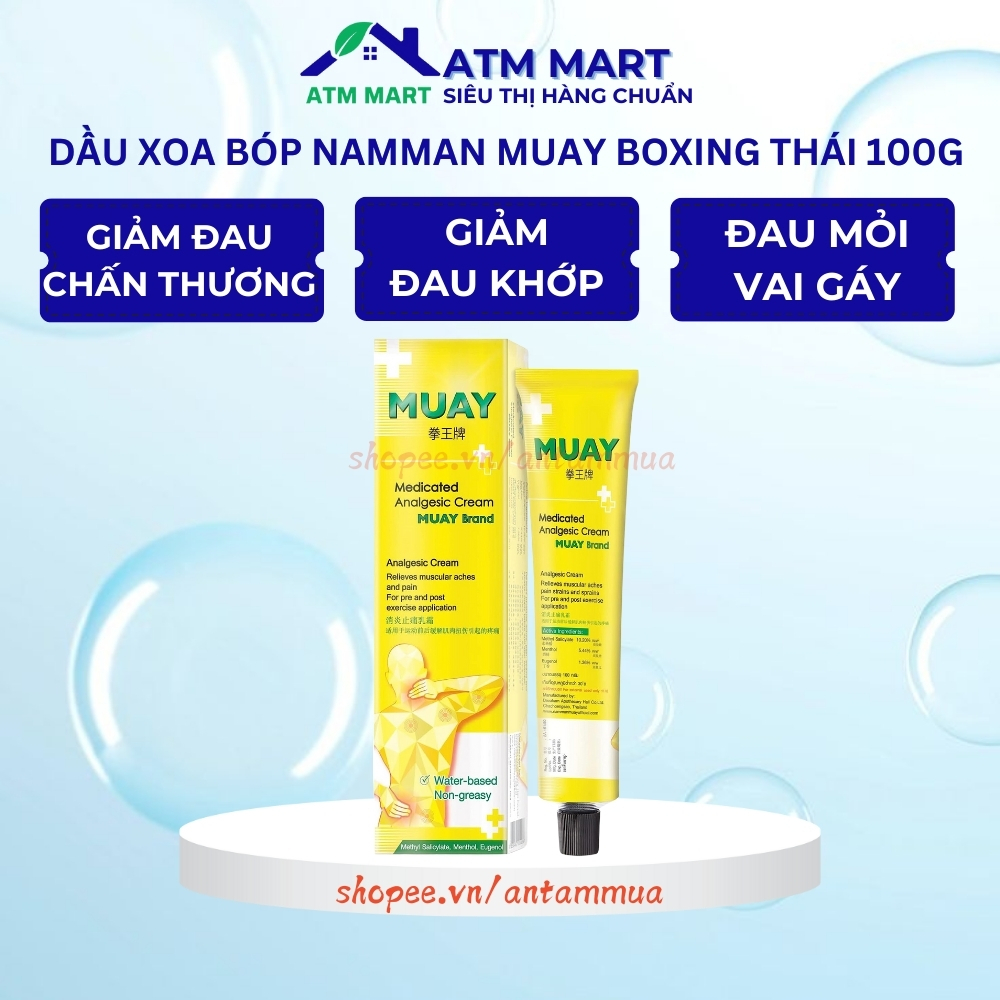 [Hỏa Tốc] Dầu xoa bóp Namman MUAY Boxing Cream chăm sóc chấn thương nội địa Thái 30-100g - ATM MART