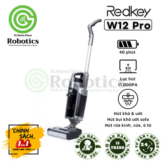  Máy Hút bụi REDKEY W12 PRO lau sàn khô và ướt không dây cao cấp tự động giặt giẻ lau - Hàng chính hãng - Bản quốc tế 