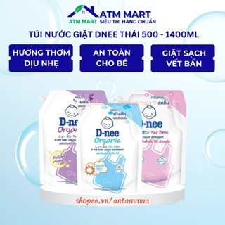 [Hoả Tốc - Free Ship] Nước Giặt Dnee Thái Lan Túi 1400ML Nước Giặt Xả Cho Trẻ Em An Toàn - ATM MART
