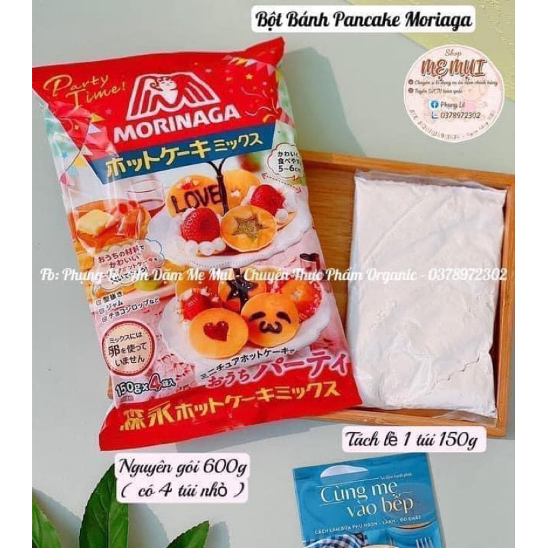 Bột Làm Bánh Pancake Morinaga 600g Có Tách Lẻ 150g