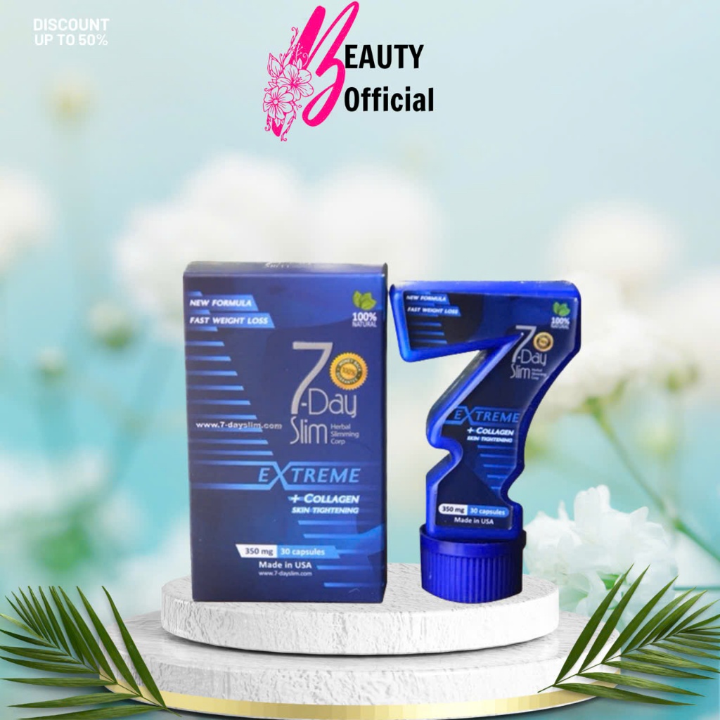 Viên Uống Giảm Cân 7 Day Slim CHÍNH HÃNG MỸ 100% 30 viên- Duy trì chế độ ăn lành mạnh và cân bằng, không uống đồ có cồn