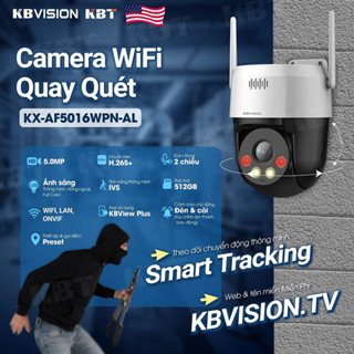  Camera IP PTZ Wifi 5MP KBVISION KX-AF5016WPN-AL đàm thoại 2 chiều báo động 4 chế độ ánh sáng đêm thông minh 
