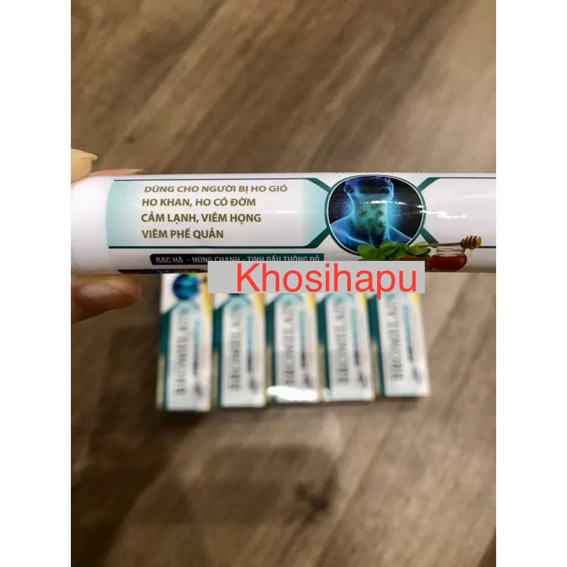 Viên kẹo Ngậm ho Keo Ong Xanh Propolis Lusopeen Enzyme Bromelain  HYSOCOOL FRESH GOLD giúp giảm ho ngứa họng 24 viên