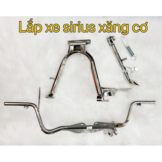  Combo chống nghiêng chống đứng gác chân máy inox lắp xe Sirius RC 110cc  ảnh thật   không dùng cho Sirius 50cc  