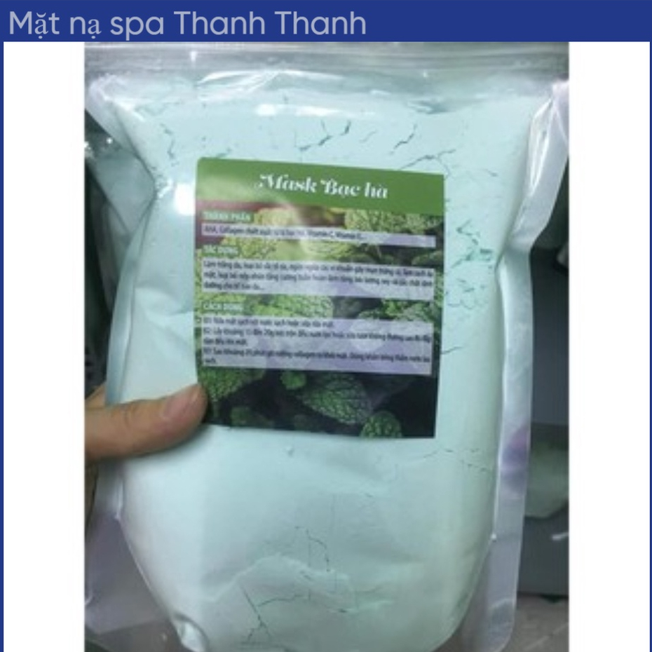 Gói 1000g bột đắp mặt nạ bạc hà nguyên chất handmade