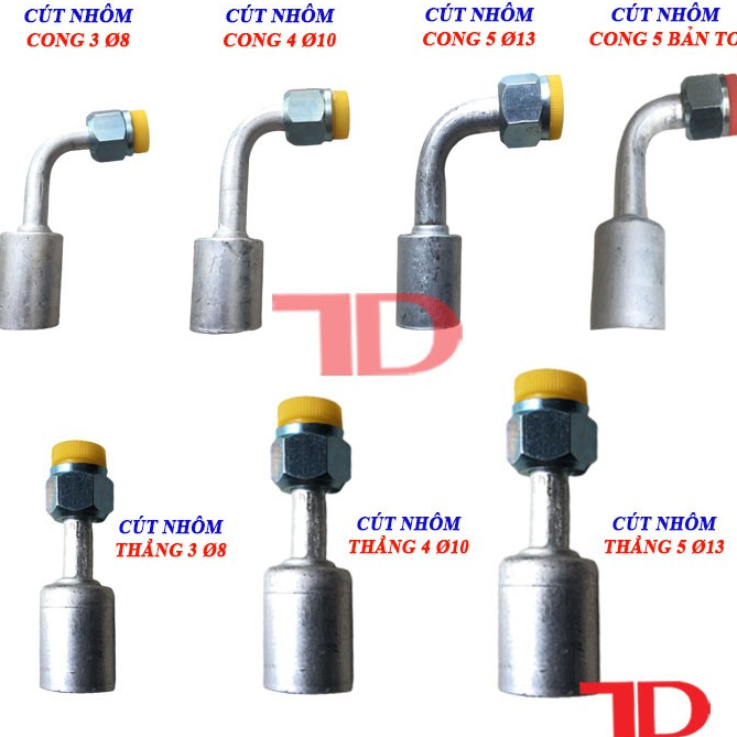 Cút Nhôm thẳng, cong Phi 8 Phi 10 Phi 13