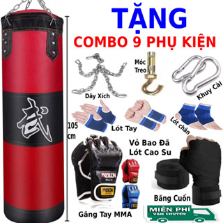 [Tặng kèm găng] Combo vỏ bao cát đấm bốc boxing người lớn trẻ em - tặng full 4 đến 11 món như hình cho tập luyện boxing