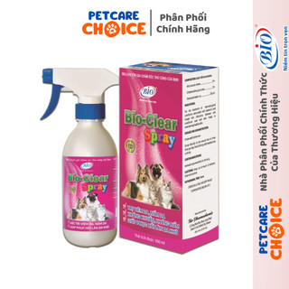  BIO Clear Spray Chai Xịt Trị Viêm Da Nấm Da Khử Khuẩn Phục Hồi Làn Da Cho Chó Mèo - Chai 100ml 