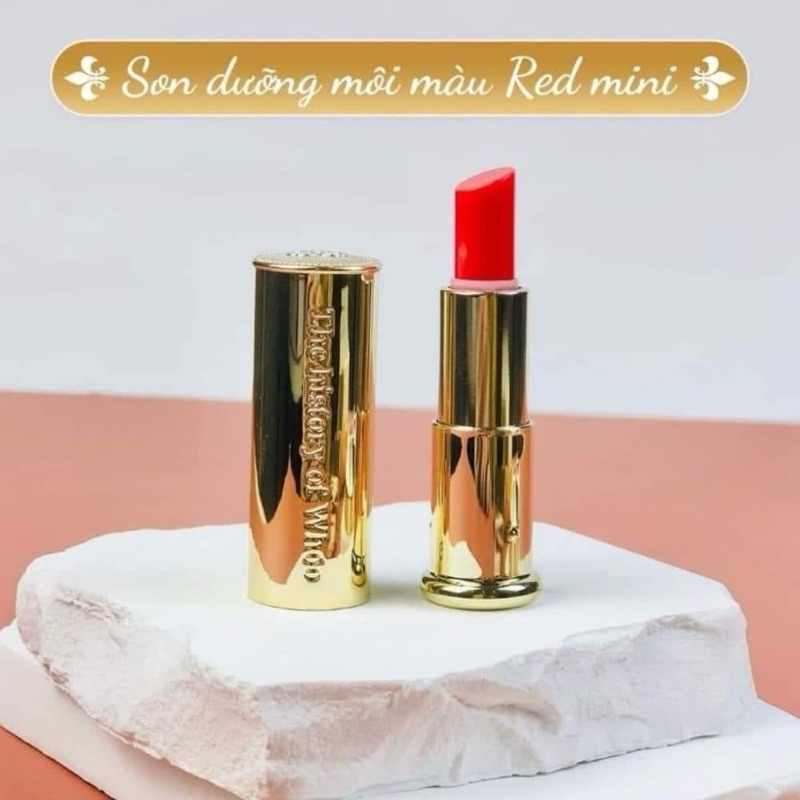 Son dưỡng whoo mini tách set lên màu đỏ nhẹ [Mini 1,3gam Red]_𝗘𝗯𝗶𝘀𝘂 𝗖𝗼𝘀𝗺𝗲𝘁𝗶𝗰