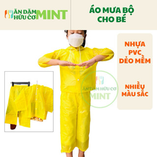 Bộ quần áo mưa cho bé, áo mưa bộ nhiều màu - Mint ăn dặm