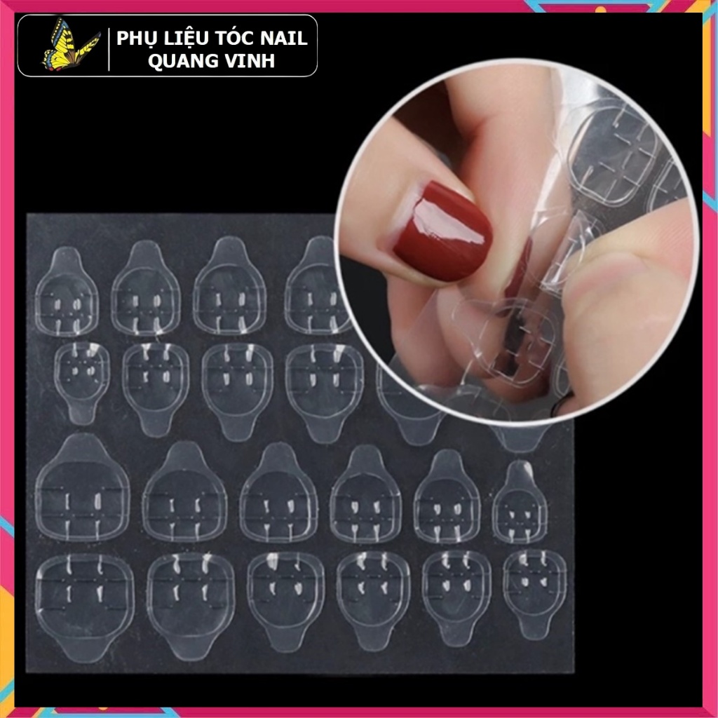 Miếng keo 2 mặt dán móng giả - miếng dán nail box