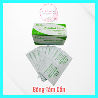 Bông tẩm cồn - Gạc tẩm cồn ( hộp 100 miếng )