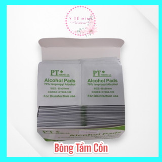 Bông tẩm cồn - Gạc tẩm cồn ( hộp 100 miếng )