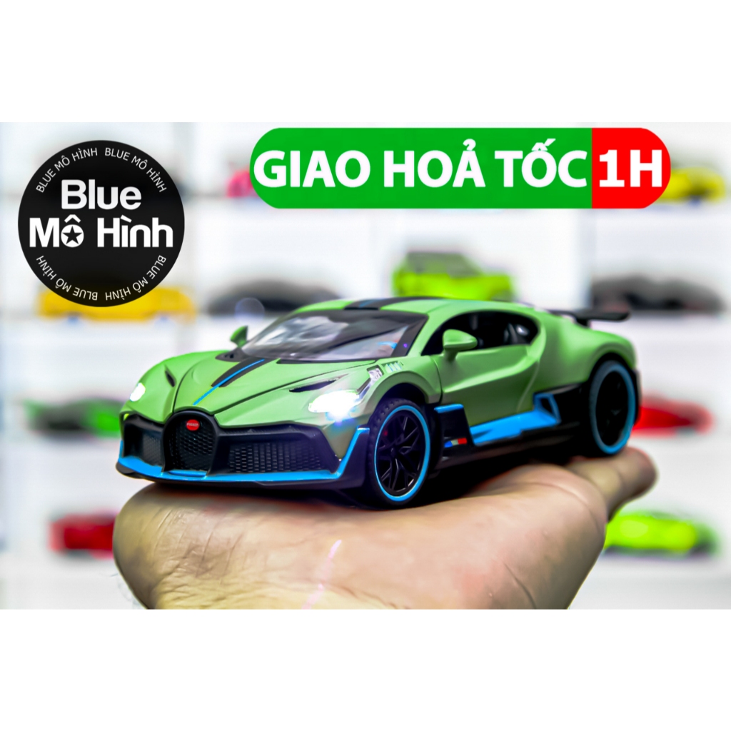 Xe mô hình Bugatti Divo MT 1:32 Xanh lá mờ