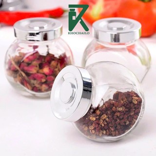 (COMBO 10 HŨ)Hũ thuỷ tinh nghiêng nắp bạc 50ml,180ml