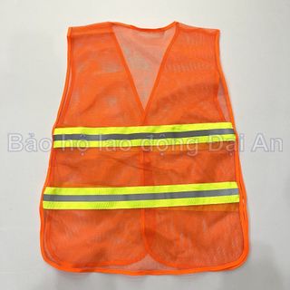 Áo phản quang công nhân lưới có dây thun 2 bên