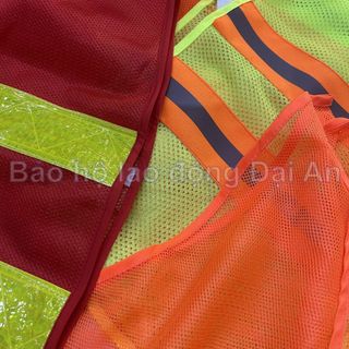 Áo phản quang công nhân lưới có dây thun 2 bên