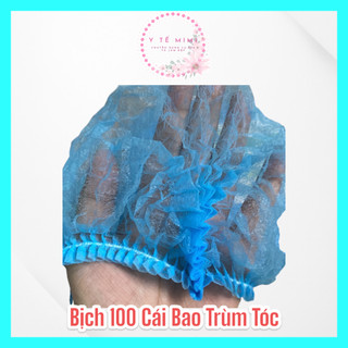 Bịch 100 cái bao trùm tóc (Nón giấy y tế/ nón con sâu)