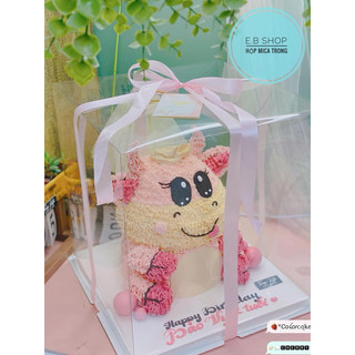 Hộp mica trong 6 inch đựng bánh kem sz 22cm cao 17cm
